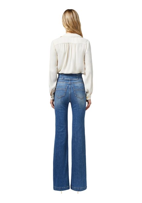 Jeans palazzo con abbottonatura ELISABETTA FRANCHI | Pantaloni | PJ43S41E2139